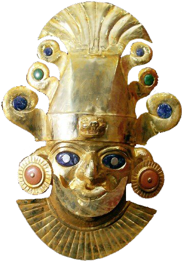 The World Famous Explorer Thor Heyerdahl Claimed That - Inca Mask (392x533), Png Download