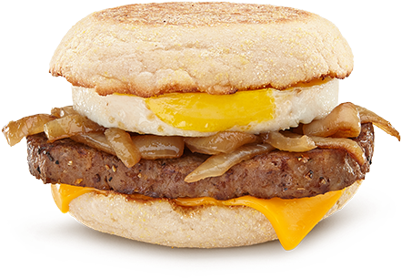 Image - Steak Egg And Cheese Mcdonalds (443x350), Png Download