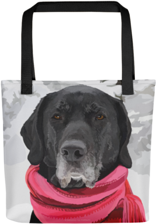 Fido The Black Lab - Tote Bag (500x500), Png Download