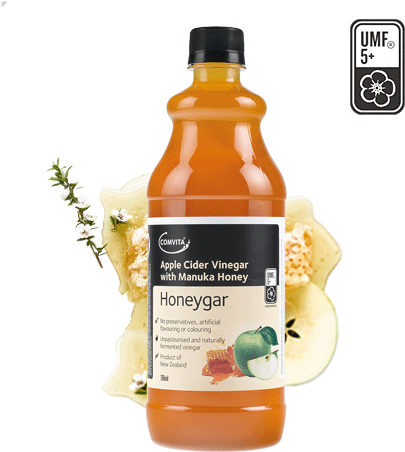 Naturally Fermented - Comvita Apple Cider Vinegar With Manuka Honey (420x480), Png Download