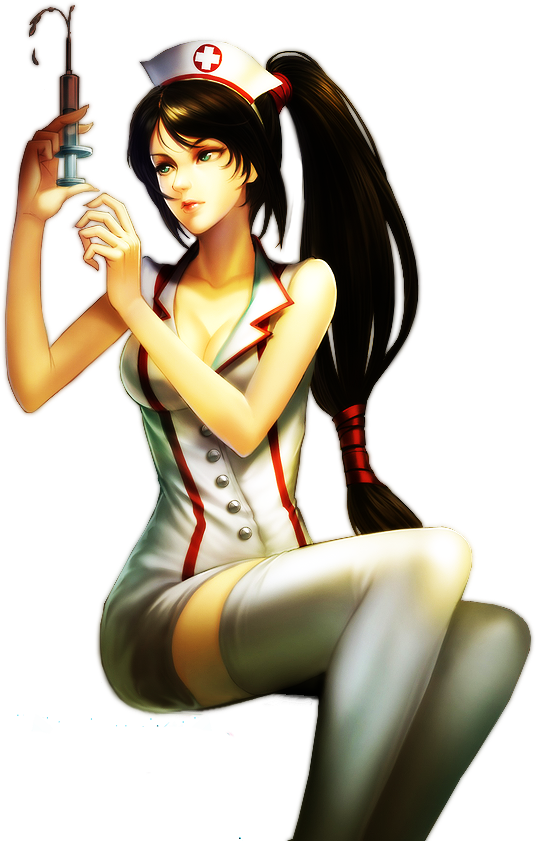 Akali Sexy Nurse Skin Png Image - Akali Lol Render (536x841), Png Download