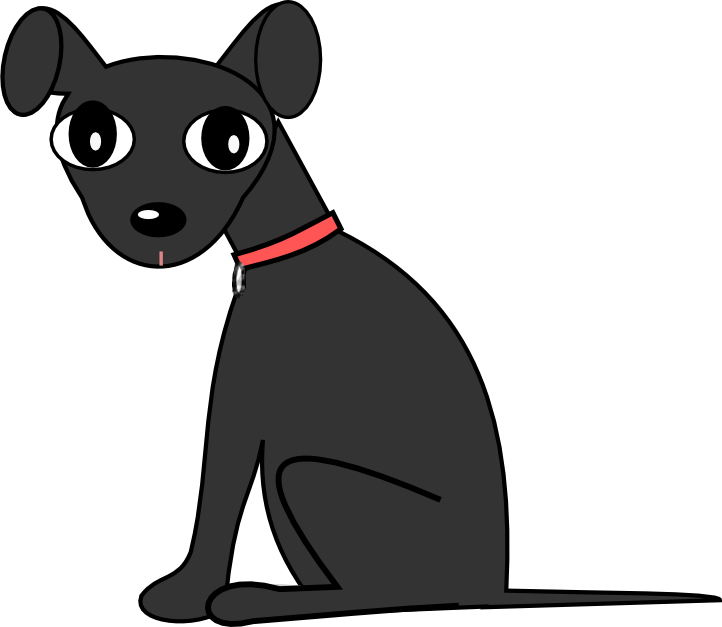 Black Dog Clip Art Dog Clipart Graphic Freebie Nbe58h - Black Dog Clip Art (722x627), Png Download