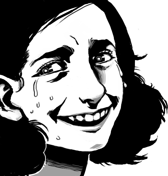 Post - Anne Frank Face Transparent (574x600), Png Download