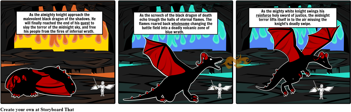 Wyvern Tale - Storyboard (1164x385), Png Download