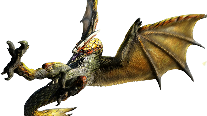 A Highly Aggressive Winged Wyvern, It Inflicts Bleed - Monster Hunter Winged Wyvern (750x400), Png Download
