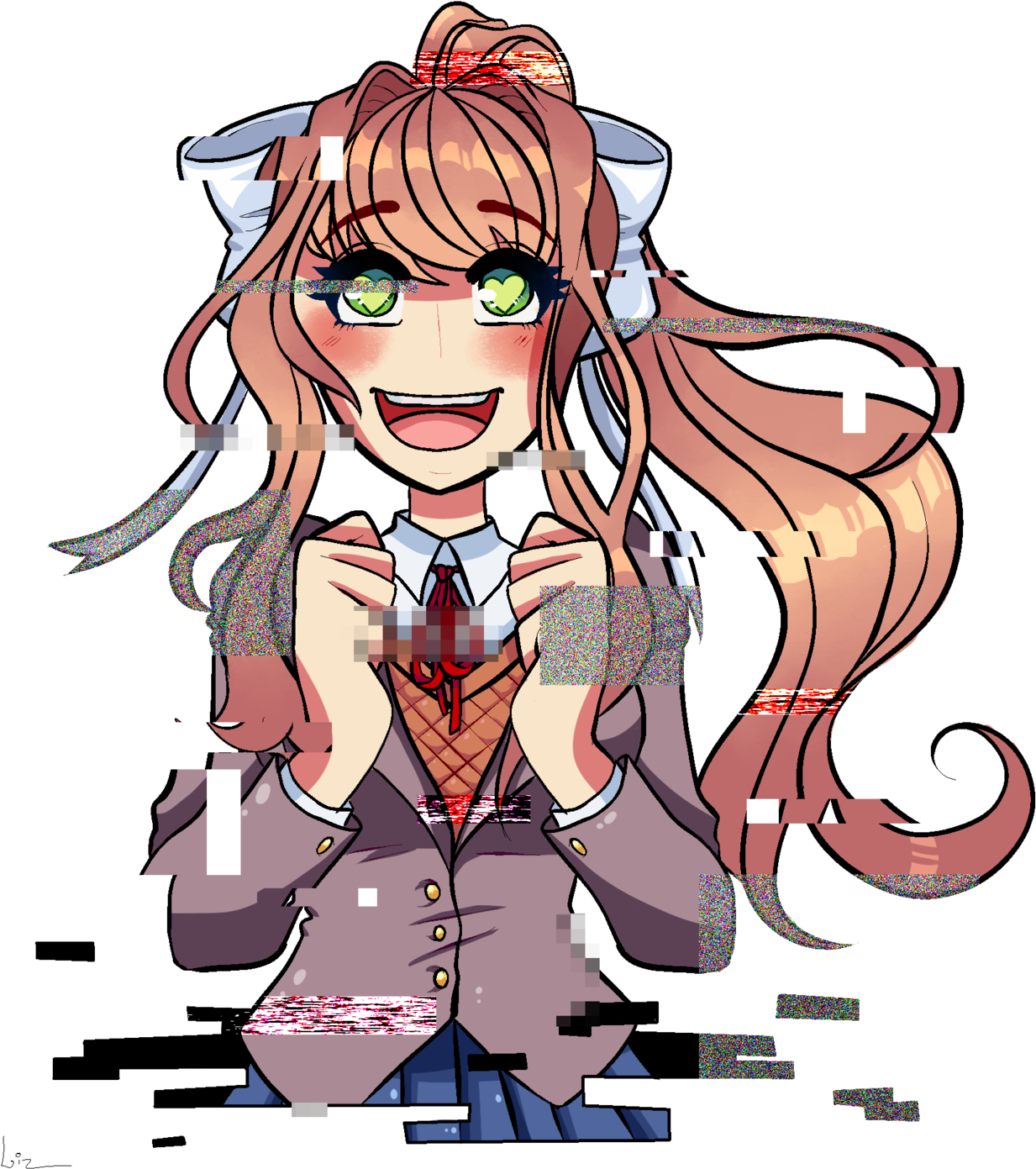 Doki Doki Literature Club Lizapproved - Cartoon (1280x1425), Png Download