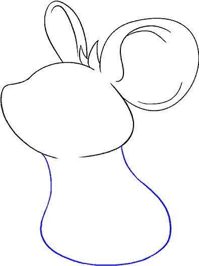 How To Draw A Mouse - Line Art (678x600), Png Download