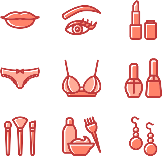 Download Women And Beauty Collection Pink Makeup Icon Png Png Image With No Background Pngkey Com
