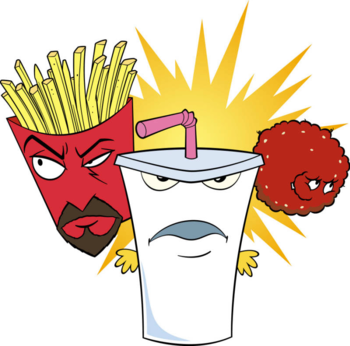 The Aqua Teens - Aqua Teen Hunger Force Art (350x346), Png Download