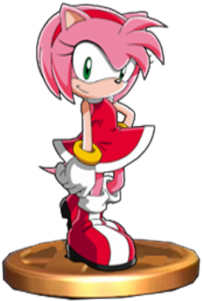 Amy Rose Trophy - Sonic X (655x480), Png Download