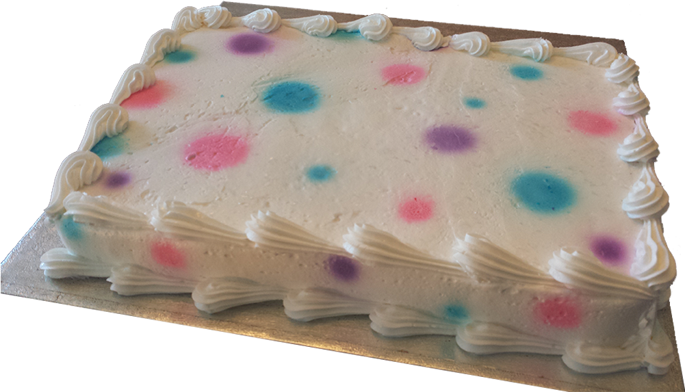 Polka Dot Decorated Slab - Buttercream (1000x1000), Png Download