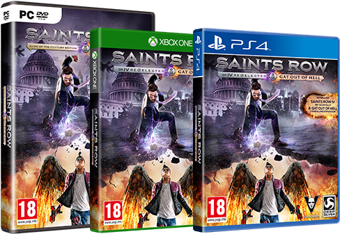 Saints Row Iv Re-elected Gat Out Of Hell - Koch Media Saints Row Iv Re-elected (680x506), Png Download