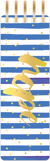 Blue Waves Top Bound Spiral Notepads - Illustration (211x625), Png Download