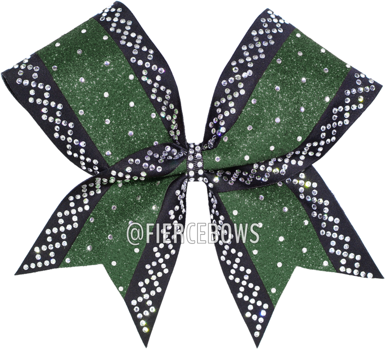 Border Grid Rhinestone Bow - Cheerleading (800x800), Png Download