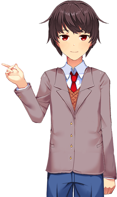 I'm Not Sure If I'm Ultimately Going To Use This One - Doki Doki Literature Club Mc (720x720), Png Download