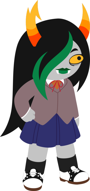And Lynera In The Doki Doki Literature Club Uniforms - Hiveswap (381x810), Png Download
