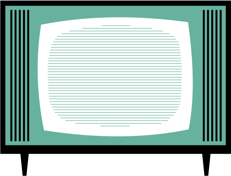 Old Fashioned Tv Set By Rones - Old Fashioned Television Set (800x800), Png Download