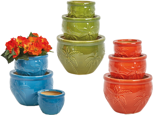 Garden Trading Set Of 3 Planters (650x650), Png Download