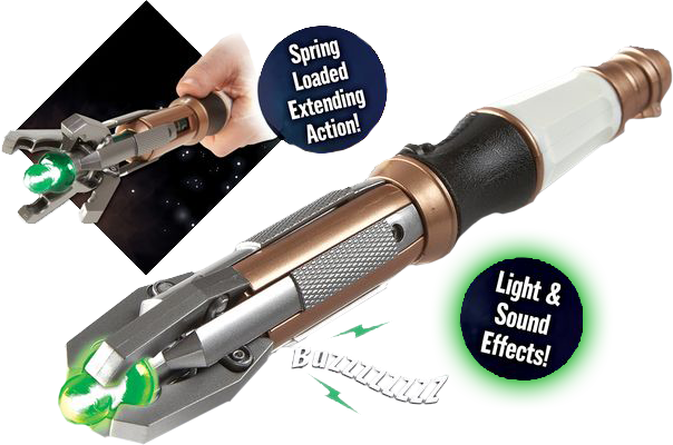 Eleventh Doctor's New Sonic Screwdriver - Doctor Who 12th Doctor Sonic Screwdriver Toy (604x400), Png Download