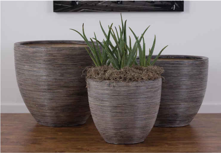 Setai Planters Cinder - Flowerpot (740x740), Png Download