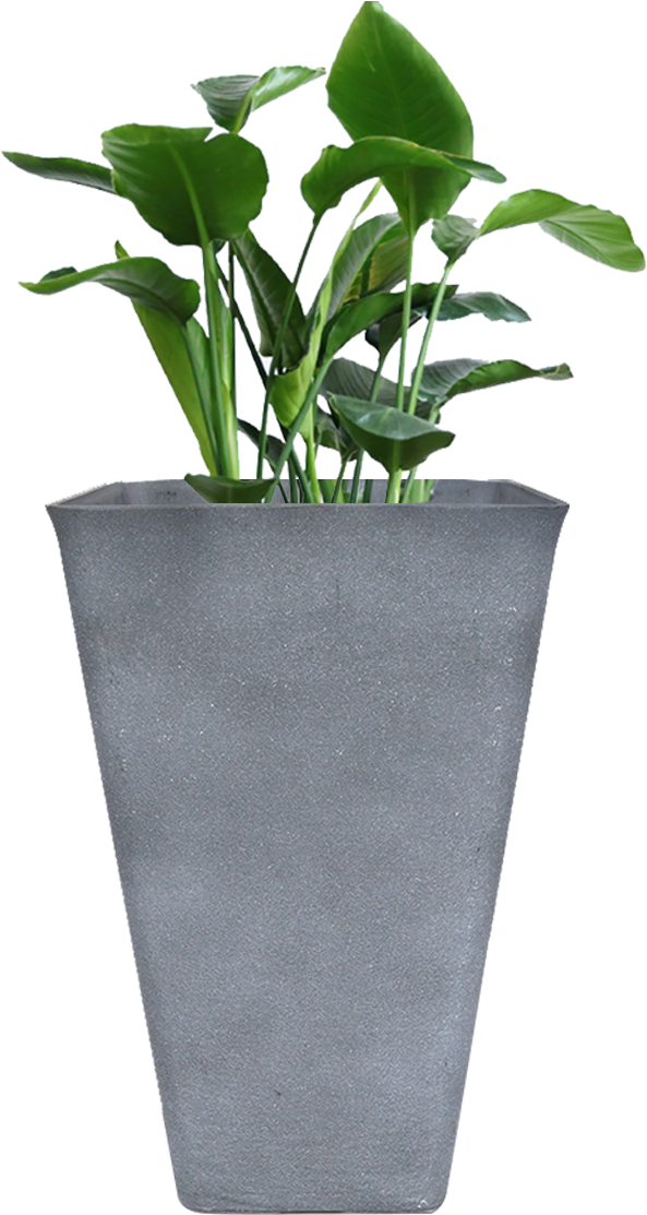 Tall Planter 26 Inch Large Rectangular Resin Clay Flower - Outdoor Planters (1000x1152), Png Download