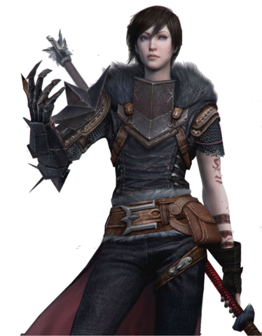 Lady Hawke Dragon Age 2 - Dragon Age 2 Female Hawke (374x479), Png Download
