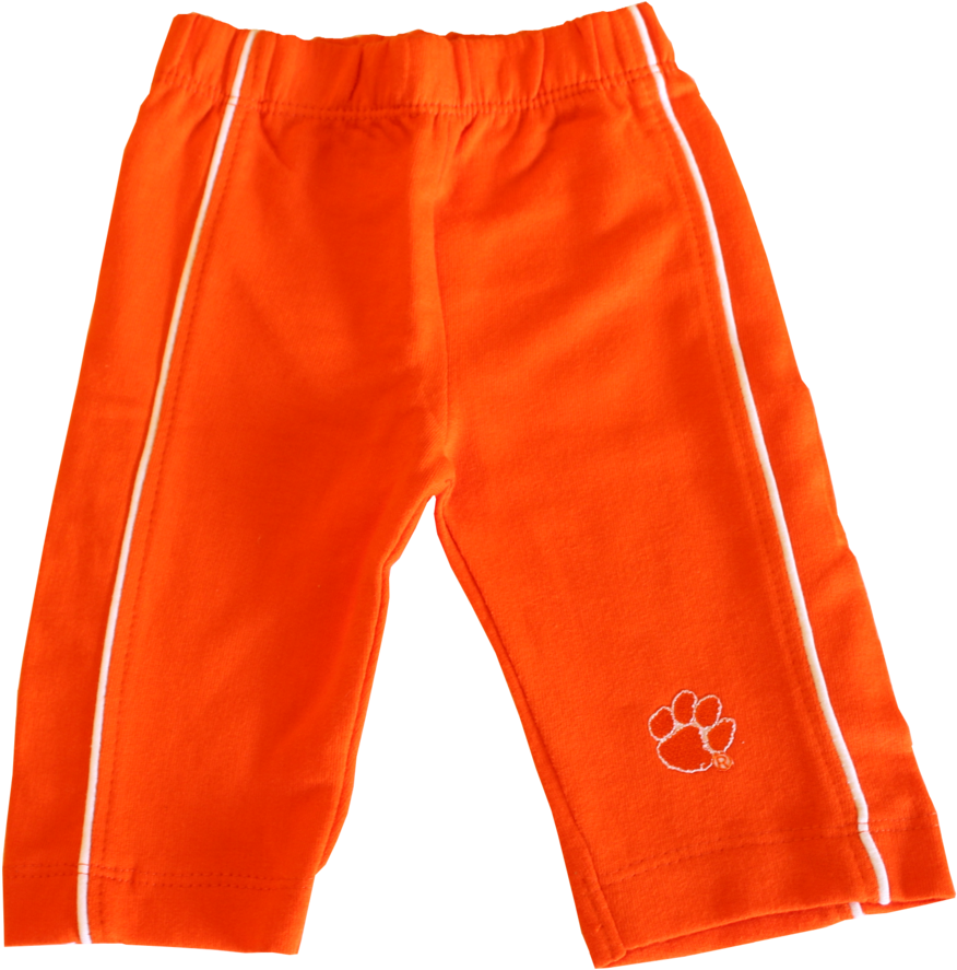 Clemson Side Stripe Pants With Pocket Orange Or Purple (1024x913), Png Download