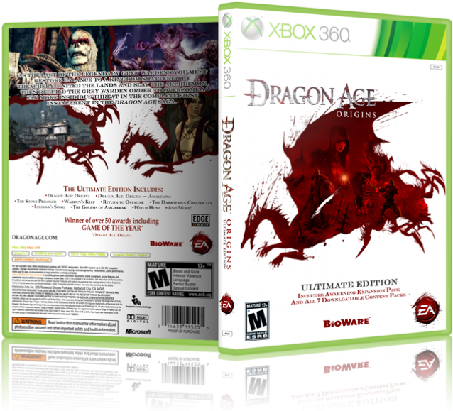 Ultimate Edition Box Art Cover - Dragon Age Origins Awakening (add (700x598), Png Download