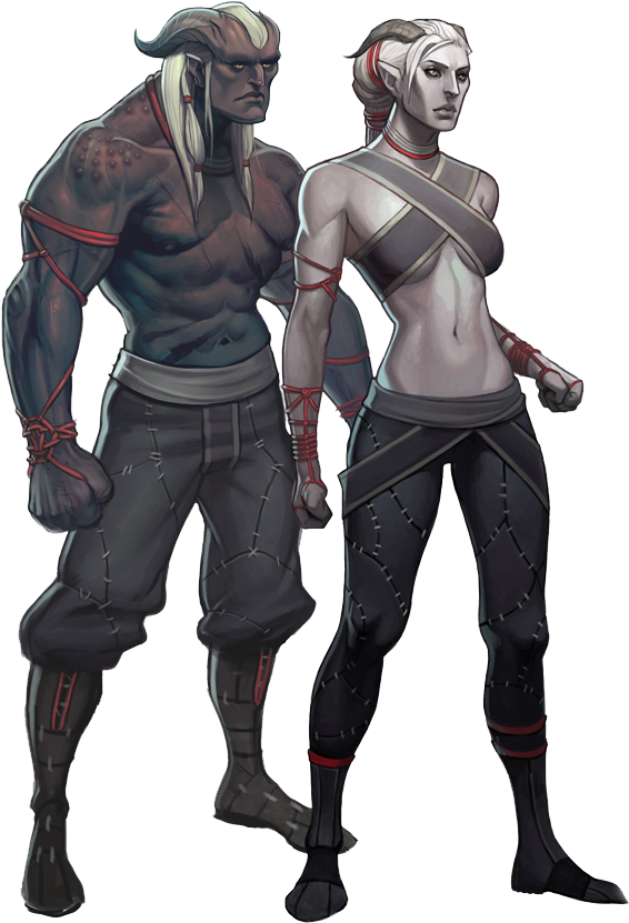 Dragon Age 2 Qunari (588x876), Png Download