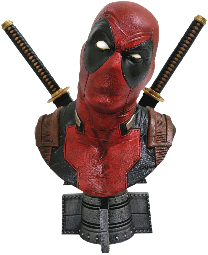 Deadpool - Diamond Select Deadpool Bust (703x863), Png Download