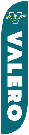 Valero Gasoline Feather Flag Teal - Valero Gasoline Feather Flag (391x521), Png Download
