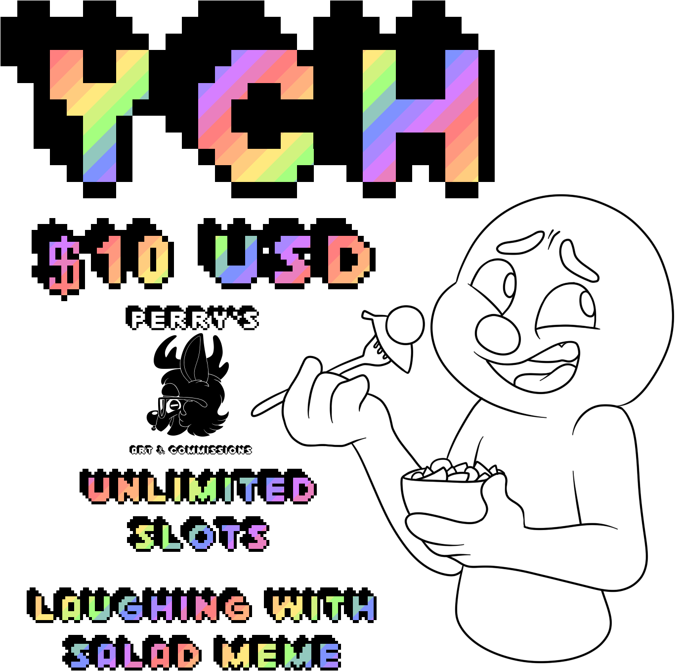 Laughing With Salad Meme - Cartoon (1500x1500), Png Download