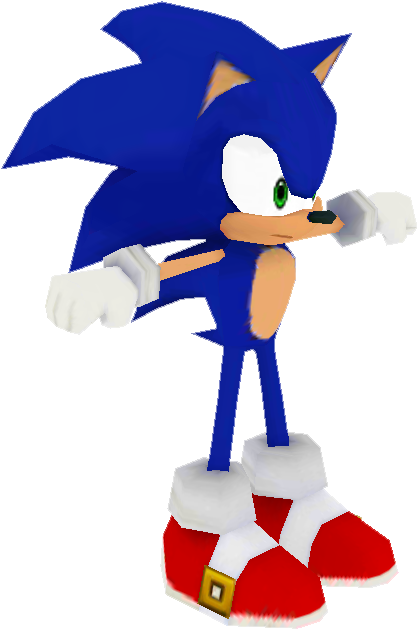 Download Zip Archive - Sonic Generations 3ds Sonic Model (750x650), Png Download