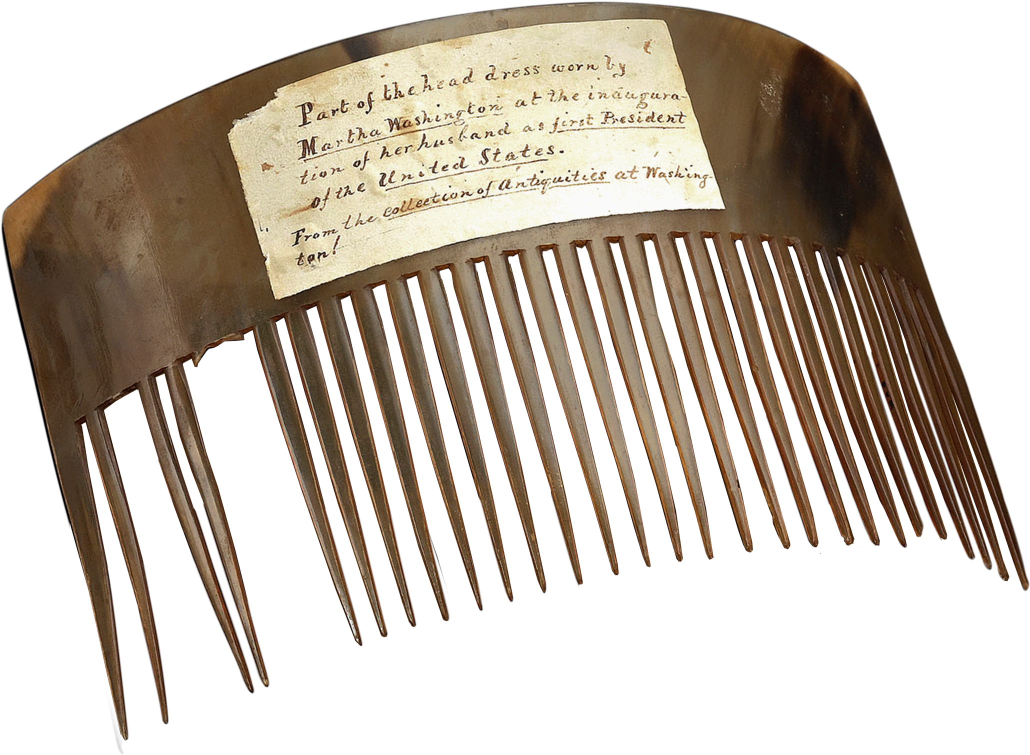 Martha Washington's Hair Comb - Hair (2500x2000), Png Download