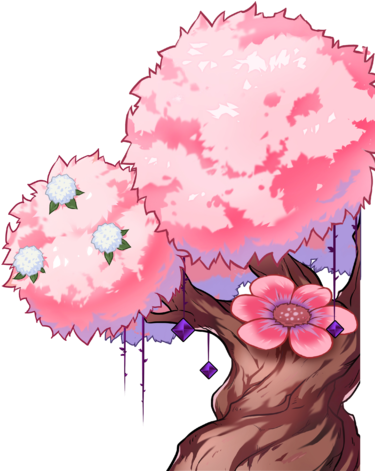 Elysion Tree Pink - Elsword Elysion Tree (400x470), Png Download