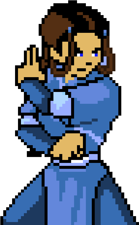 Katara - Avatar The Last Airbender Pixel Art (660x780), Png Download