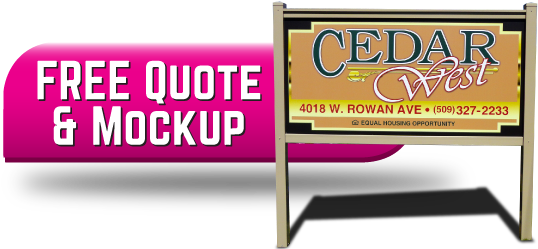 Request A Quote For Custom Post And Panel Signs, Give - Signage (575x250), Png Download
