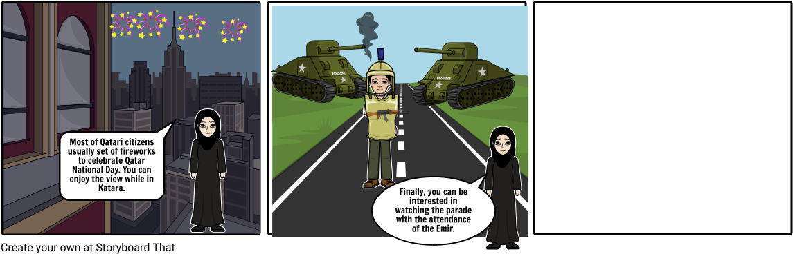 Qatar National Day - Cartoon (1164x385), Png Download