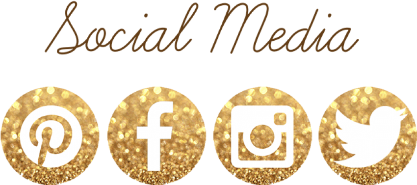 Social Media - Gold Facebook And Instagram Logo (702x310), Png Download