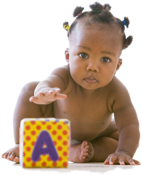 Baby Playing Building Blocks (494x578), Png Download