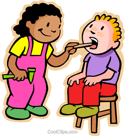 Little Girl And Boy Playing Doctor Royalty Free Vector - Non Physical Care Routine (439x480), Png Download