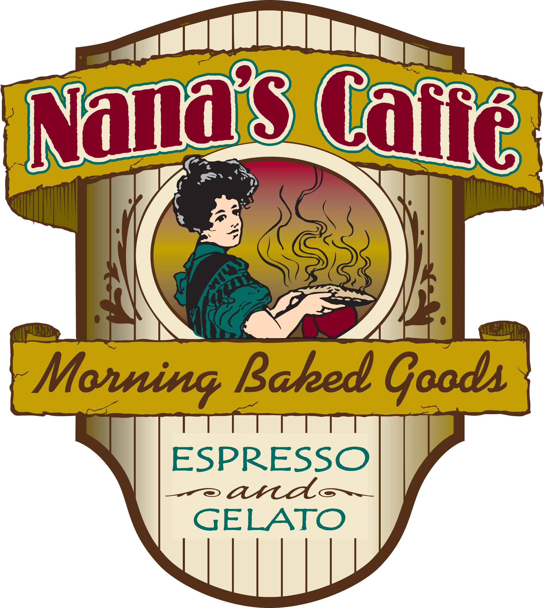 Nana's Caffé - Cartoon (1869x2089), Png Download