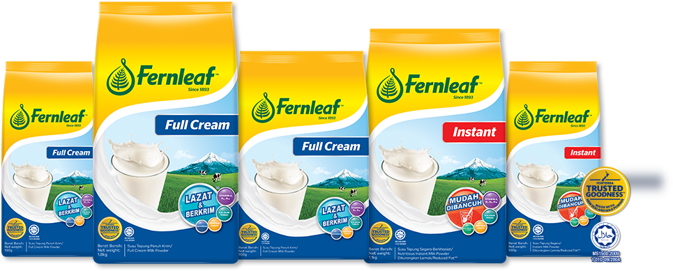 Fernleaf Full Cream & Instant Milk Powder - Milk (965x389), Png Download