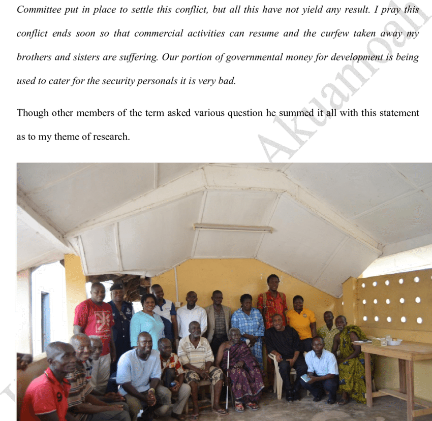 Nana Okotor Kofi Iii And Elders With Research Team - Canopy (850x829), Png Download