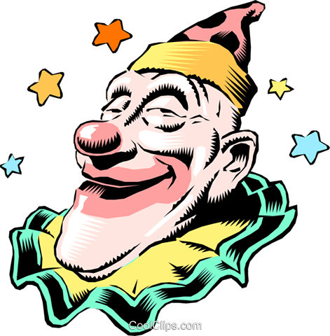 Payaso De Dibujos Animados Libres De Derechos Ilustraciones - Clown Vector (471x480), Png Download