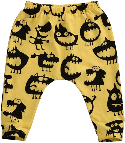 Petite Bello Pants Yellow / 0-6 Months Shadow Monster - Schöner-leben Jersey Stoff Monster Blau Schwarz (600x600), Png Download