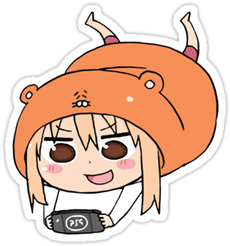 Umaru-chan Psp By Gentlemenwalrus - Himouto Umaru Chan Sticker (375x360), Png Download