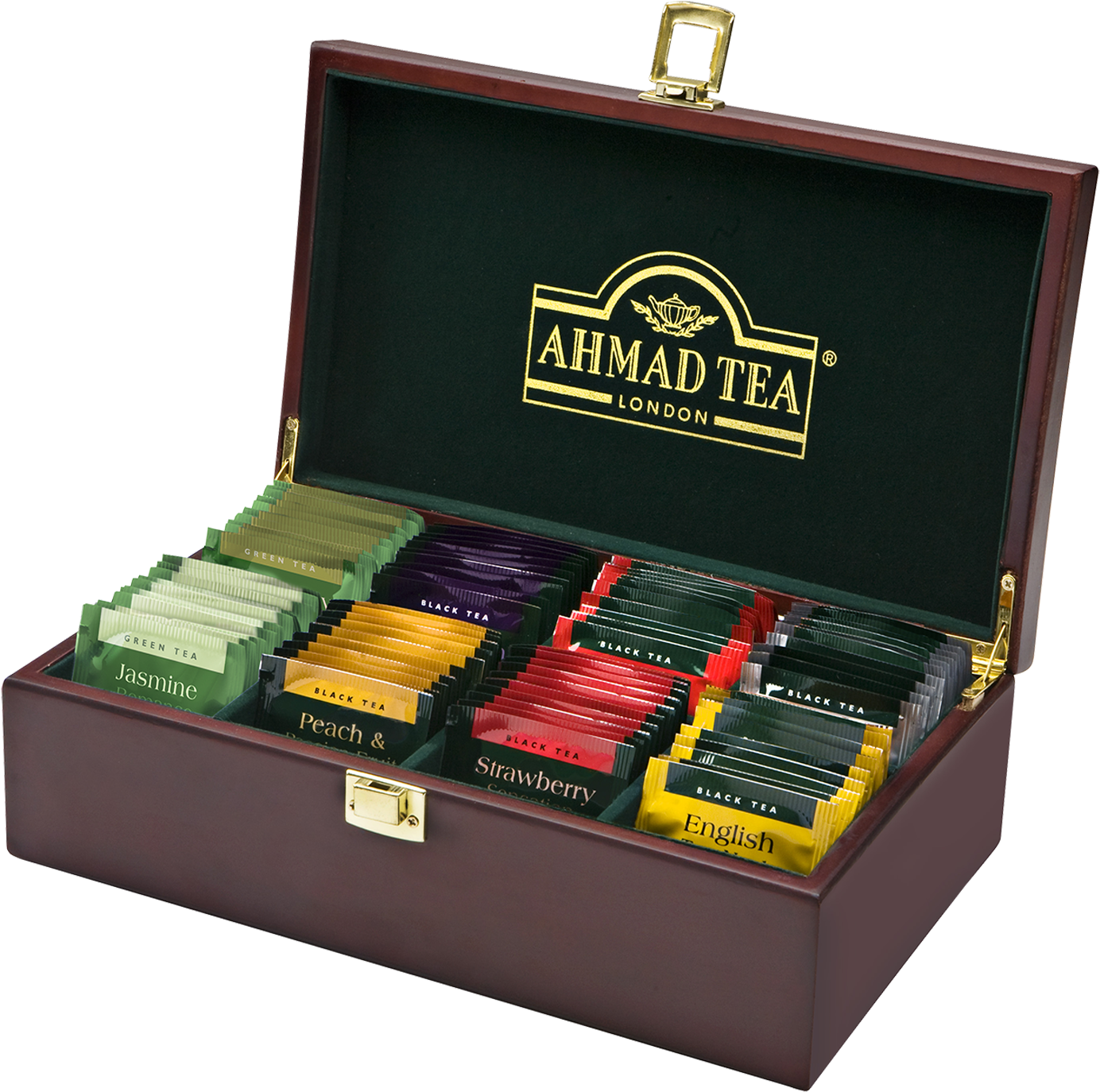 Tea Box - Ahmad Tea Wooden Box (1611x1517), Png Download