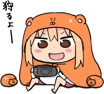 3 Himouto - Himouto! Umaru-chan: Umaru Playing Psp Acrylic Keychain (356x350), Png Download