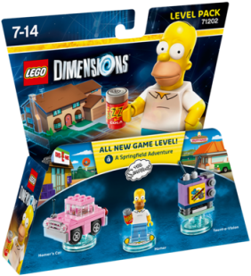 Lego Dimensions The Simpsons Level Pack - Lego Dimensions 71202 (374x400), Png Download